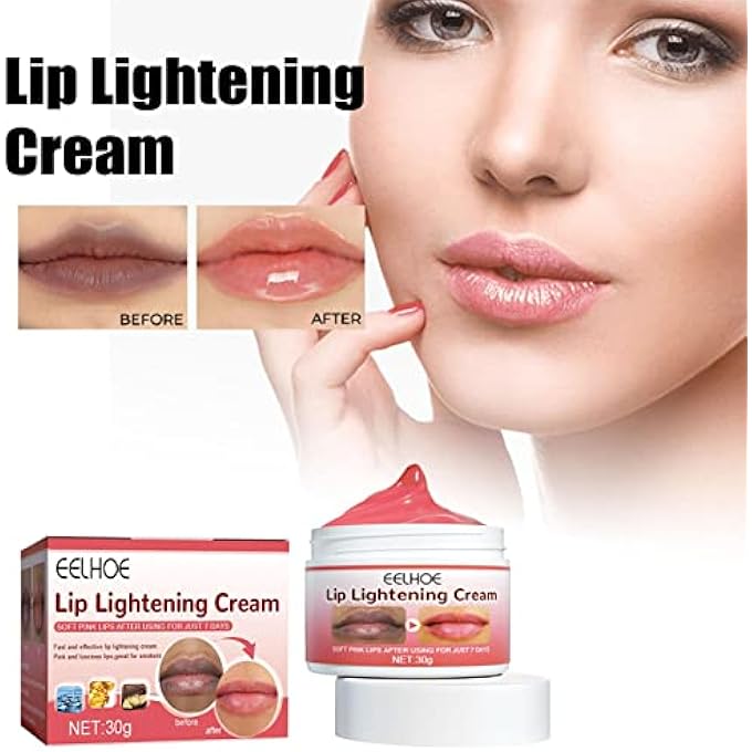 EELHOE LIP LIGHTENING FOR DARK LIPS, LIP MOISTURIZING PLUMPING LIP BRIGHTENER, MOISTURIZING ORGANIC LIP WHITENING CREAM WITH COCOA BUTTER AND VITAMIN E OIL, NOURISHING LIP CARE REPAIR DRY AND CRACKED LIPS - Image 2